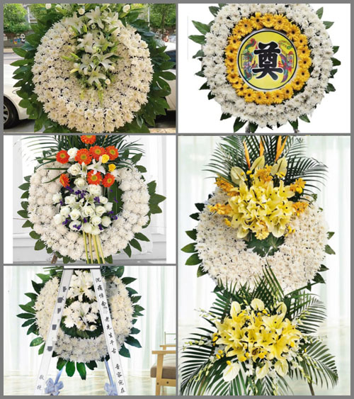 湖南邵阳洞口县竹市镇合团村花圈速递